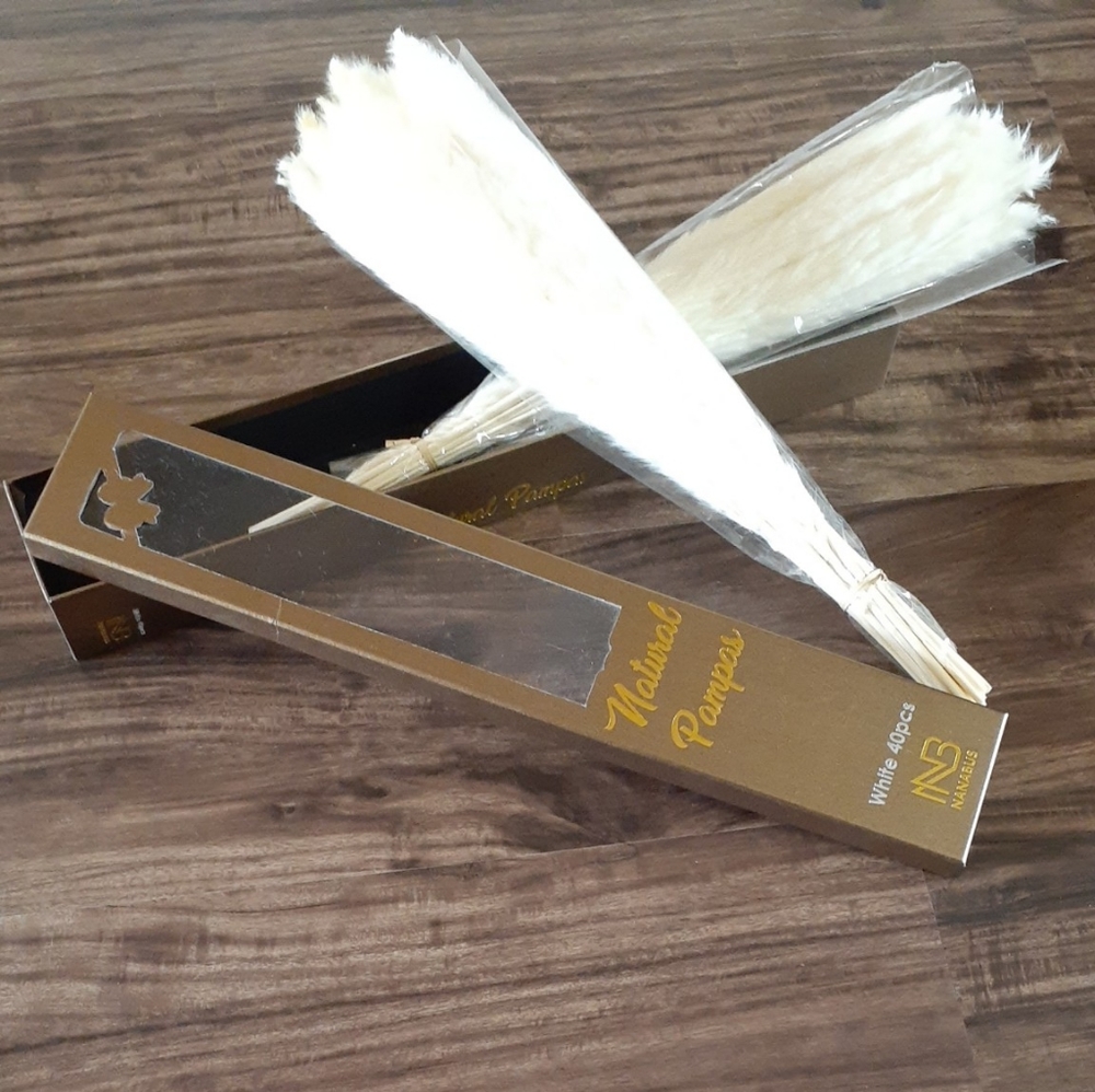 REAL Dried Pampas Flowers!!40 Stems!Wedding Centerpiece.. Wreath - Picture 6 of 8